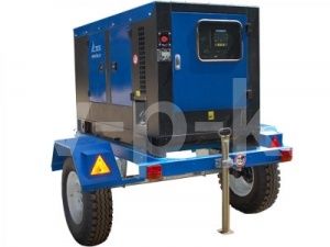 Дизельный генератор ТСС АД-30С-Т400-1РКМ5 в шумозащитном кожухе на прицепе с АВР 5358 (с автозапуском) фото