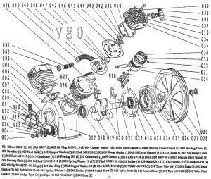 R 005V80 (047W80) Прокладка цилиндра V80 (W80) для v80