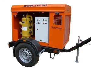 Винтовой компрессор  ЗИФ-СВЭ-6,3/0,7 в кожухе на шасси