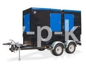 Дизельный генератор ТСС АД-200С-Т400-1РКМ11 в шумозащитном кожухе на прицепе