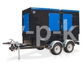 Дизельный генератор ТСС АД-60С-Т400-1РКМ19 в шумозащитном кожухе на прицепе с АВР