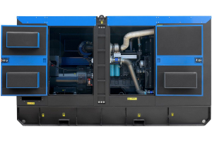 Дизельный генератор ТСС ЭД-250-Т400 с АВР в шумозащитном кожухе на прицепе 025293 передвижной фото