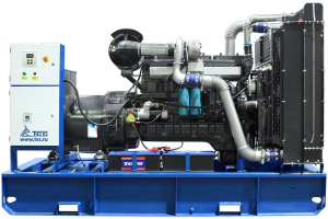 Дизельный генератор ТСС ЭД-250-Т400 с АВР в погодозащитном кожухе на прицепе 025289 передвижной фото